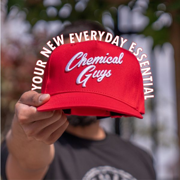 Snap-It-Back Red Script Hat
