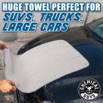 Waffle Weave Gray Matter Microfiber Drying Towel