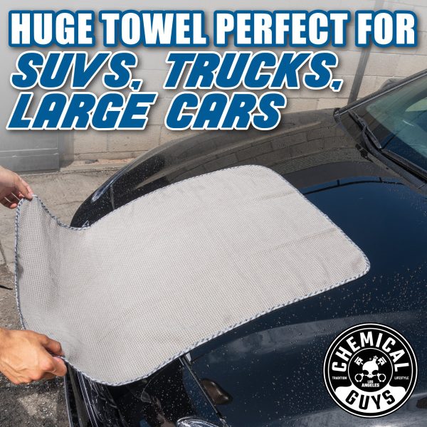 Waffle Weave Gray Matter Microfiber Drying Towel