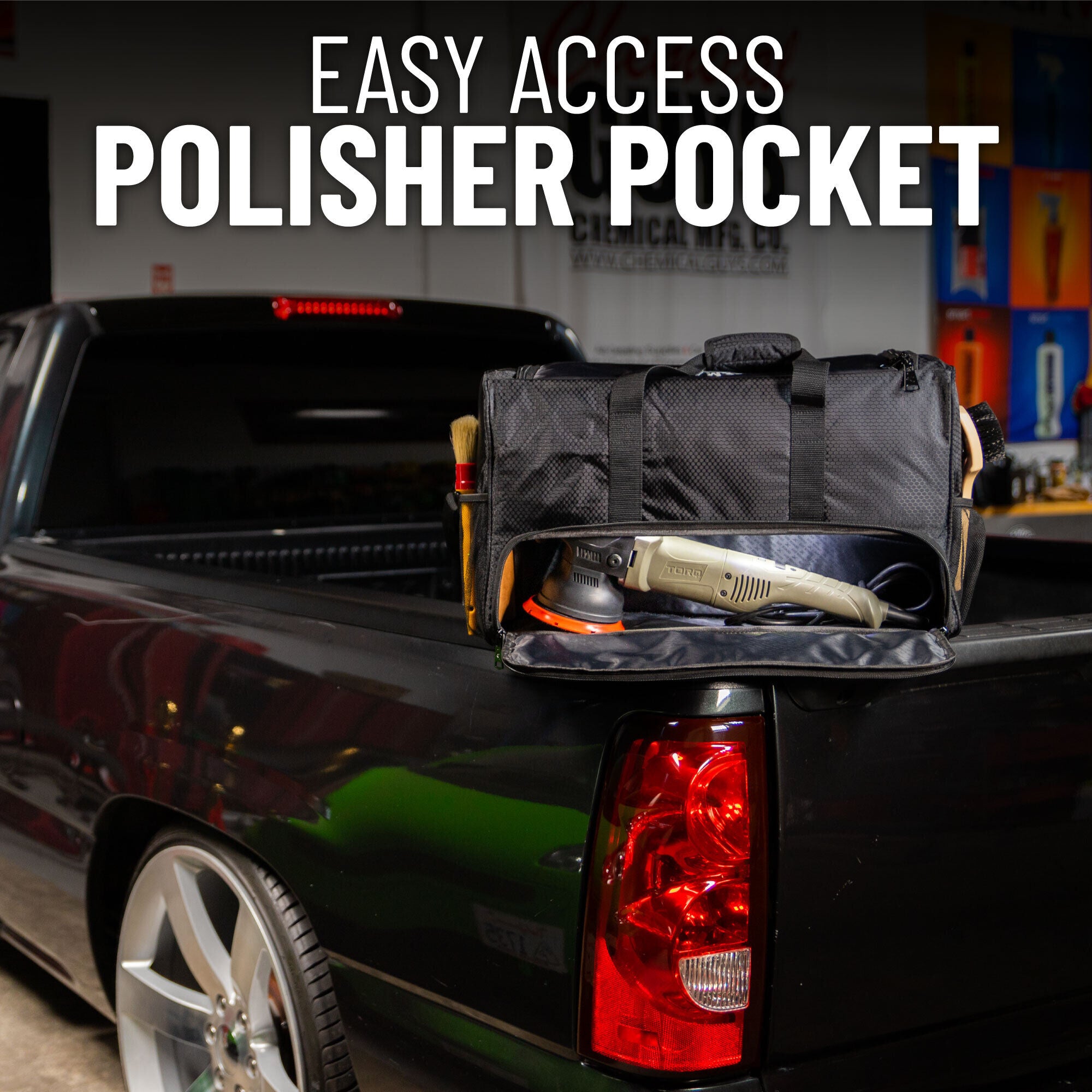 Arsenal Range Trunk Organizer & Detailing Bag With Polisher Pocket